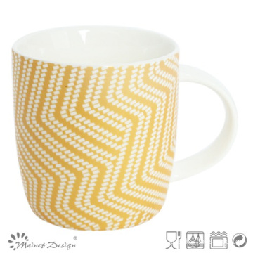 Yellow Color with Fancy Design Dreamy Mug